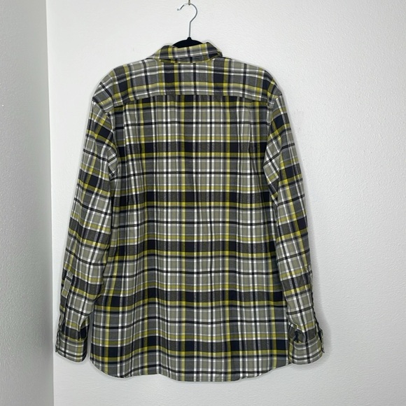 Eddie Bauer Yellow Long Sleeve Plaid Flannel - Picture 5 of 9